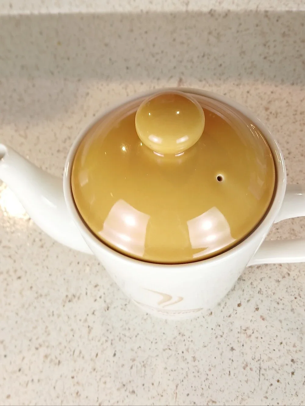 Tim Hortons Coffee Teapot White Gold